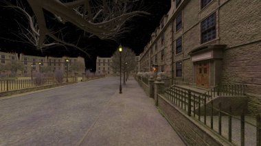 Şehir manzarasının 3B görüntülemesi