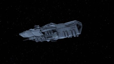 Bir uzay gemisinin 3d görüntülemesi