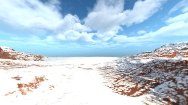 3D rendering of the snow field