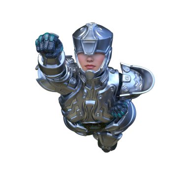 Bir siber kadının 3 boyutlu canlandırması