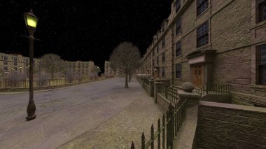 Şehir manzarasının 3B görüntülemesi