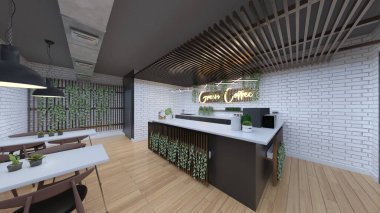 Kafenin gece görüşlü 3B görüntülemesi