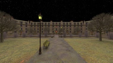 Şehir manzarasının 3B görüntülemesi