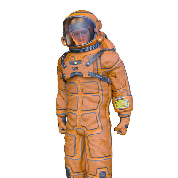 3D rendering of a male astronaut