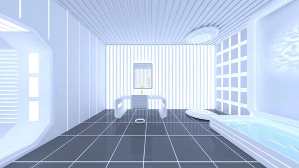 Rendering Observation Room — Stock Photo, Image