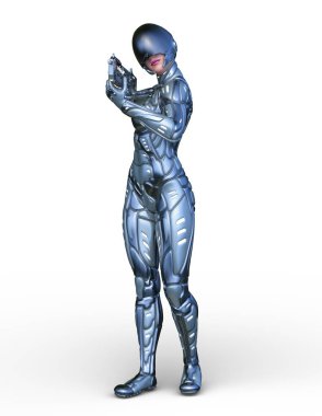 Bir siber kadının 3 boyutlu canlandırması