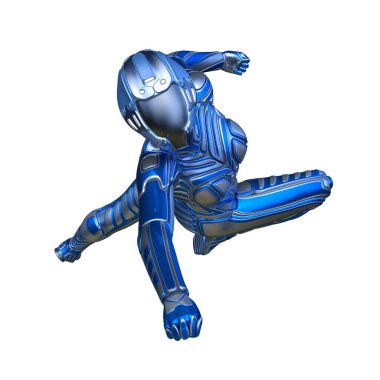 Bir siber kadının 3 boyutlu canlandırması