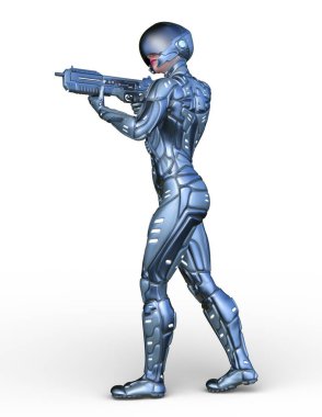 Bir siber kadının 3 boyutlu canlandırması