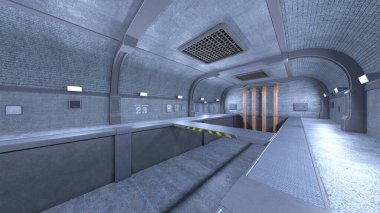 Denizaltı rıhtımının 3D görüntüsü