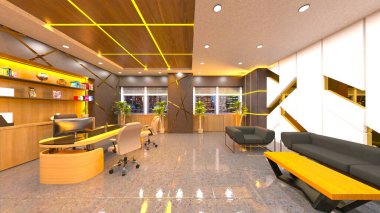 Ofis alanının 3B görüntülemesi