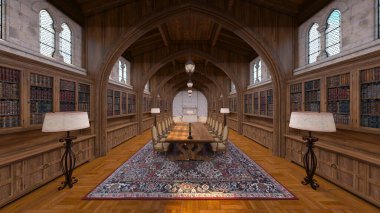 Yemek odasının 3 boyutlu görüntüsü