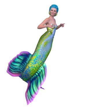 Bir denizkızının 3 boyutlu canlandırması