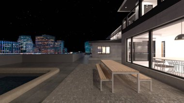 Gece görüşlü 3D balkon görüntüsü