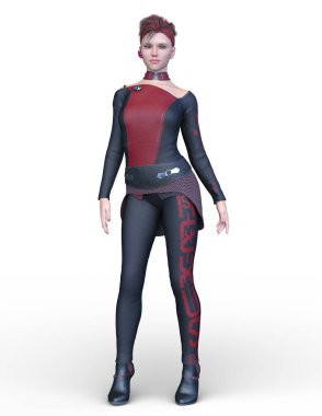 Bir siber kadının 3 boyutlu canlandırması