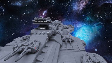 Bir uzay gemisinin 3d görüntülemesi