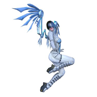 Bir siber kadının 3 boyutlu canlandırması