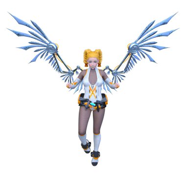 Bir siber kadının 3 boyutlu canlandırması