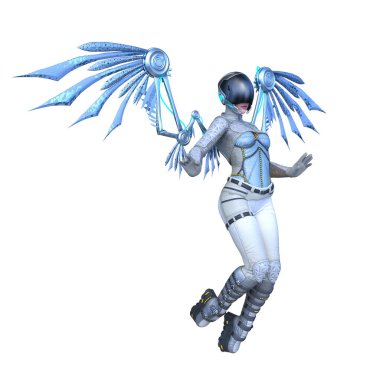 Bir siber kadının 3 boyutlu canlandırması