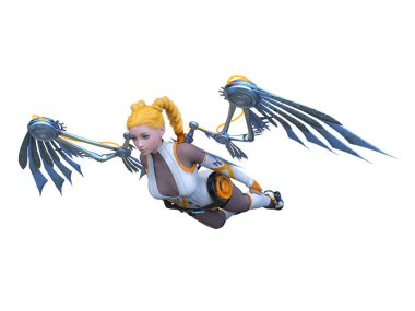 Bir siber kadının 3 boyutlu canlandırması