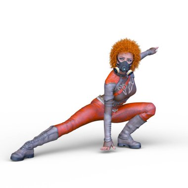 Bir siber kadının 3 boyutlu canlandırması