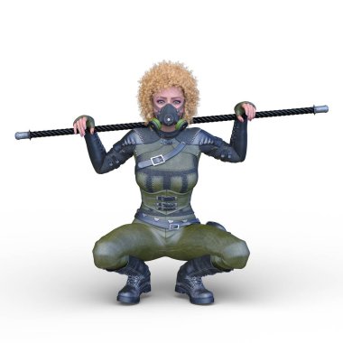 Bir siber kadının 3 boyutlu canlandırması