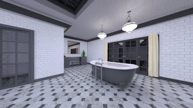 banyo 3D rendering