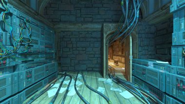 Makine odasının 3B görüntülemesi