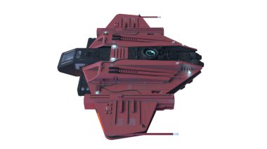 Bir uzay gemisinin 3d görüntülemesi