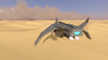 Bir uzay gemisinin 3d görüntülemesi