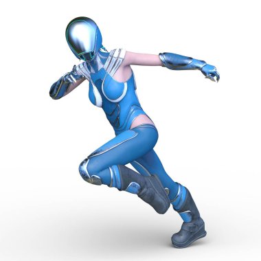 Bir siber kadının 3 boyutlu canlandırması