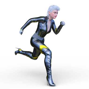 Bir siber kadının 3 boyutlu canlandırması