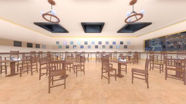 Kafenin gece görüşlü 3B görüntülemesi