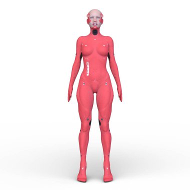 Dişi bir sayborgun 3D canlandırması