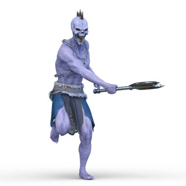 Baltalı bir canavarın 3 boyutlu canlandırması