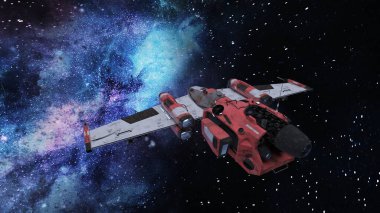 Bir uzay gemisinin 3d görüntülemesi