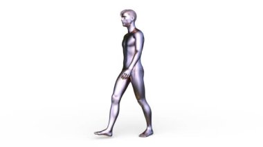 Yürüyen bir adamın 3B görüntüsü