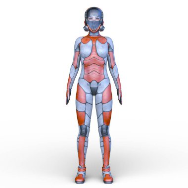 Bir siber kadının 3 boyutlu canlandırması