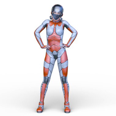 Bir siber kadının 3 boyutlu canlandırması