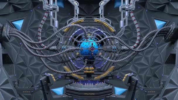 宇宙ステーションの風景の3Dレンダリング — ストック動画