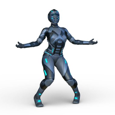 Bir siber kadının 3 boyutlu canlandırması