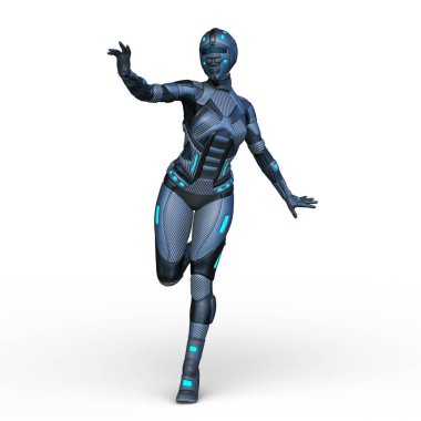 Bir siber kadının 3 boyutlu canlandırması