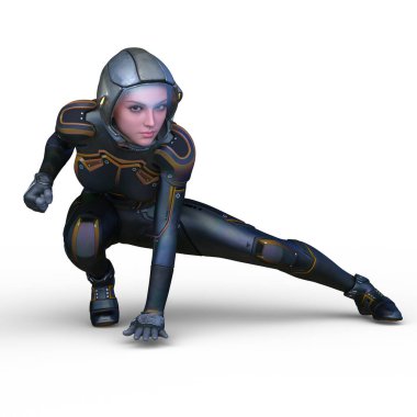 Bir siber kadının 3 boyutlu canlandırması