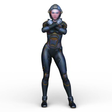 Bir siber kadının 3 boyutlu canlandırması