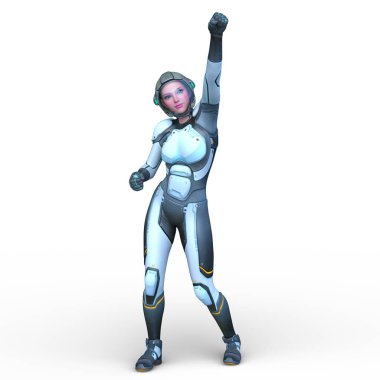 Bir siber kadının 3 boyutlu canlandırması