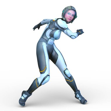 Bir siber kadının 3 boyutlu canlandırması