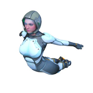 Bir siber kadının 3 boyutlu canlandırması