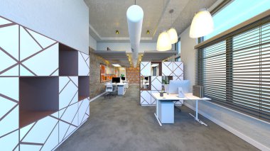 Ofis alanının 3B görüntülemesi