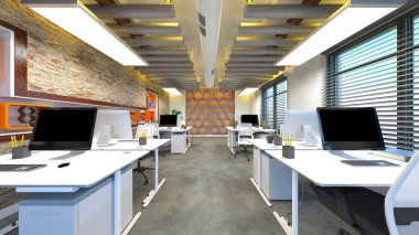 Ofis alanının 3B görüntülemesi