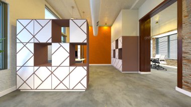 Ofis alanının 3B görüntülemesi