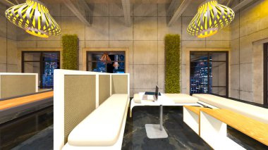 Ofis alanının 3B görüntülemesi